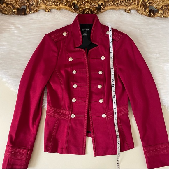 White House Black Market Trophy Military Red Jacket - Picture 13 of 14